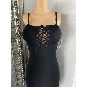 Nude Black Mini Dress S